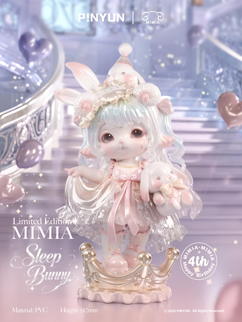 Mimia Sleepy Bunny 4th Birthday Figure Limited Edlition